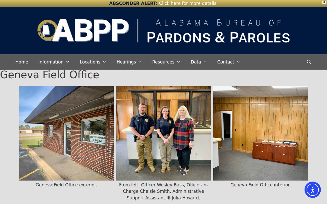 Geneva County post-release supervision office for released inmates