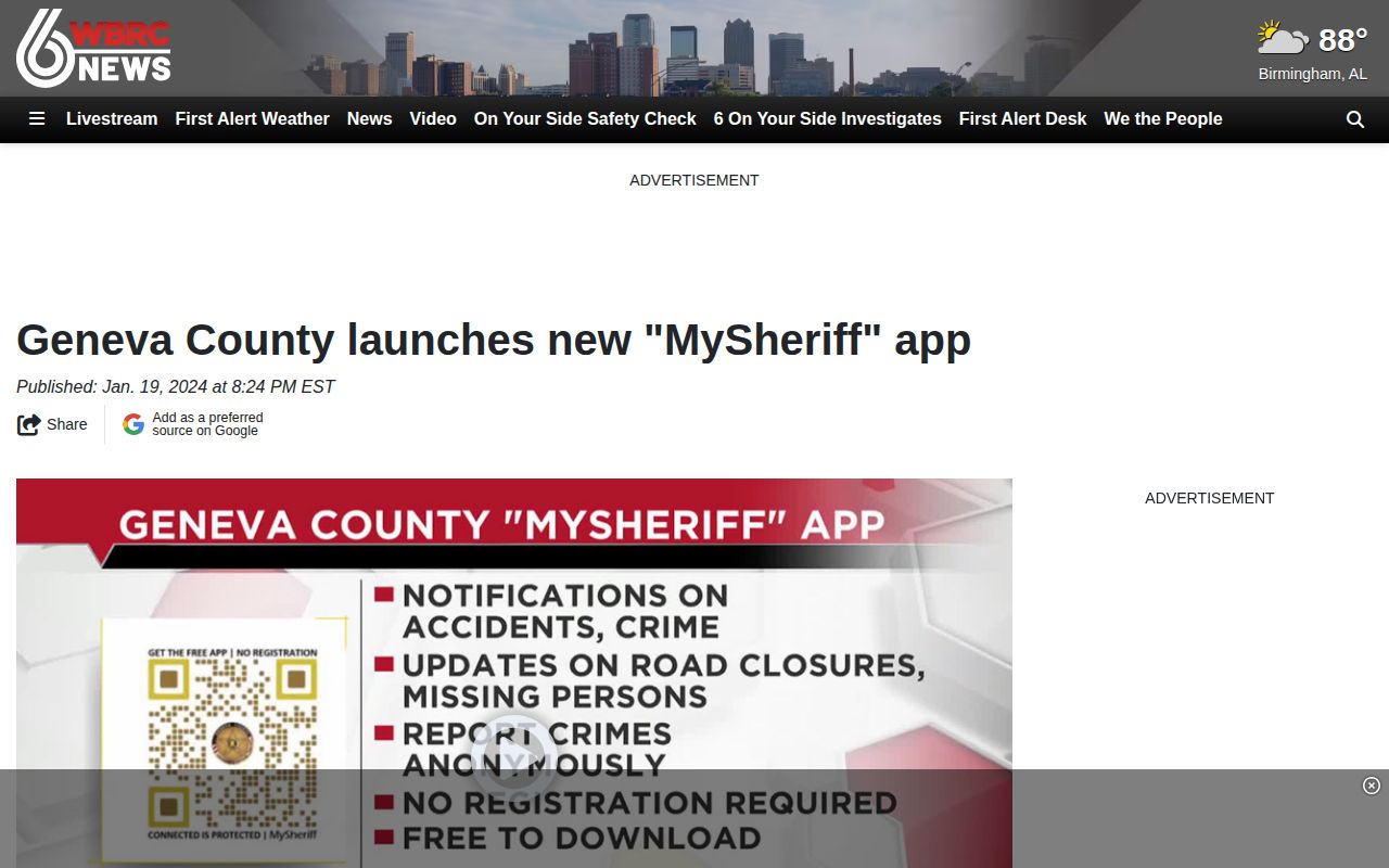 Geneva County MySheriff app news source